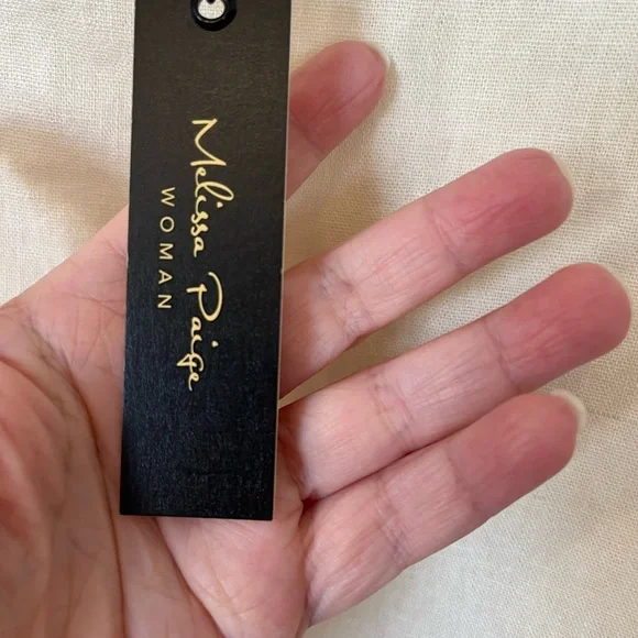 Plus Size MELISSA PAIGE Lagenlook Boho Cream Linen Top Tunic Sz 1X New With Tags - Picture 4 of 10